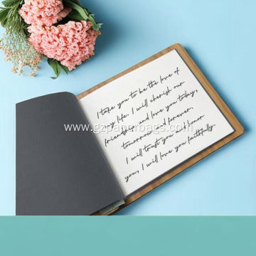 Personalized Wooden Cover Wedding Guest Book Signature Book